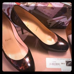 Christian Louboutin Patent Leopard Print Pumps 8